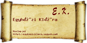 Egyházi Klára névjegykártya